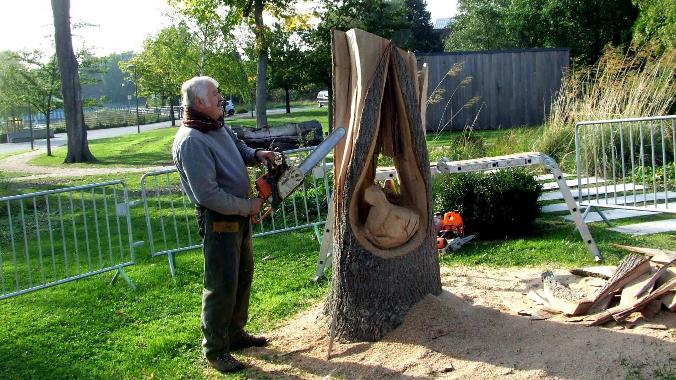 Cabusa sculpteur tronc bois arbre nord hauts de france